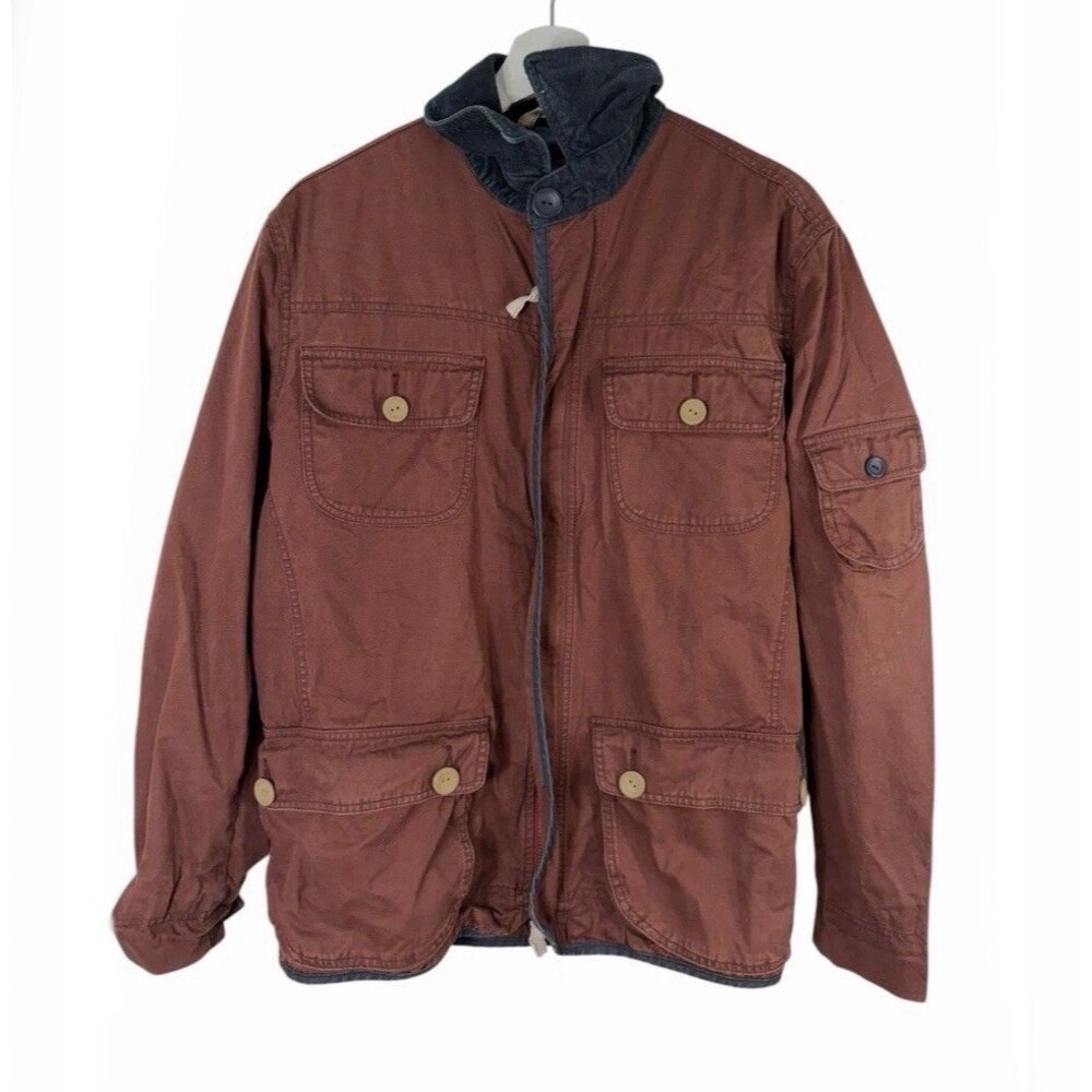 CPO Provisions Brick Red Trucker Canvas  Expedition Cotton Jacket Mens Small